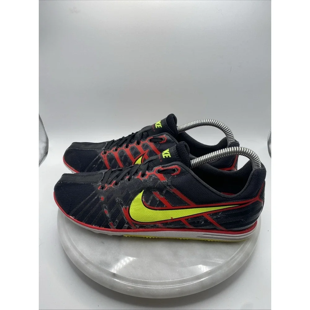 Men's Size 9 Nike Rival D Distance Spikes 468649-036 Black Red Green Track *Read